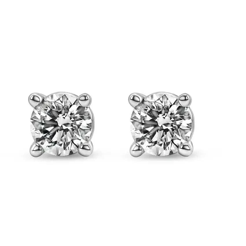 0.25 CTW Round Lab-Grown Diamond Stud Earrings in 14K Gold Over Sterling Silver (F Color, VS Clarity) - Maven Couture IncEarrings