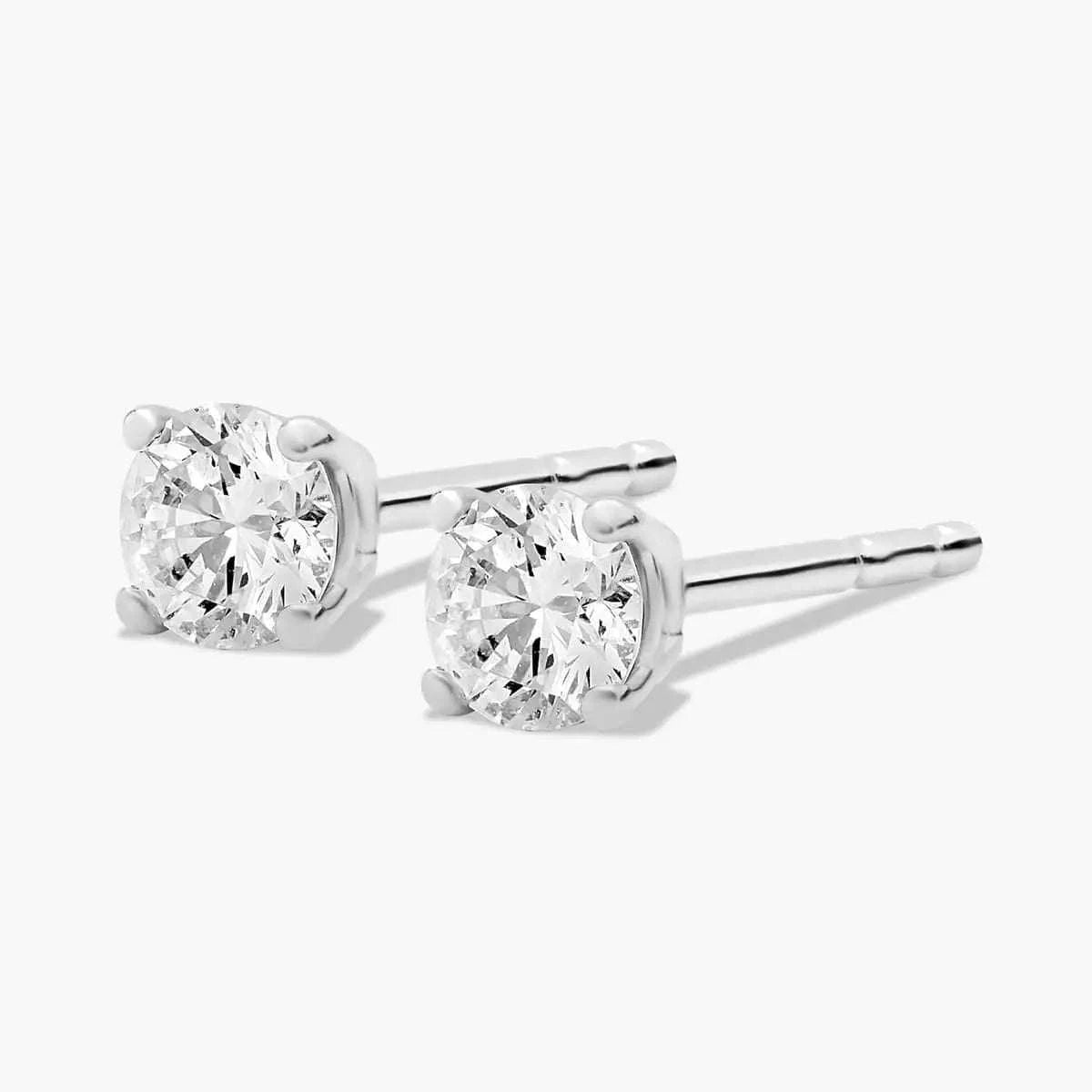 0.25 CTW Round Lab-Grown Diamond Stud Earrings in 14K Gold Over Sterling Silver (F Color, VS Clarity) - Maven Couture IncEarrings