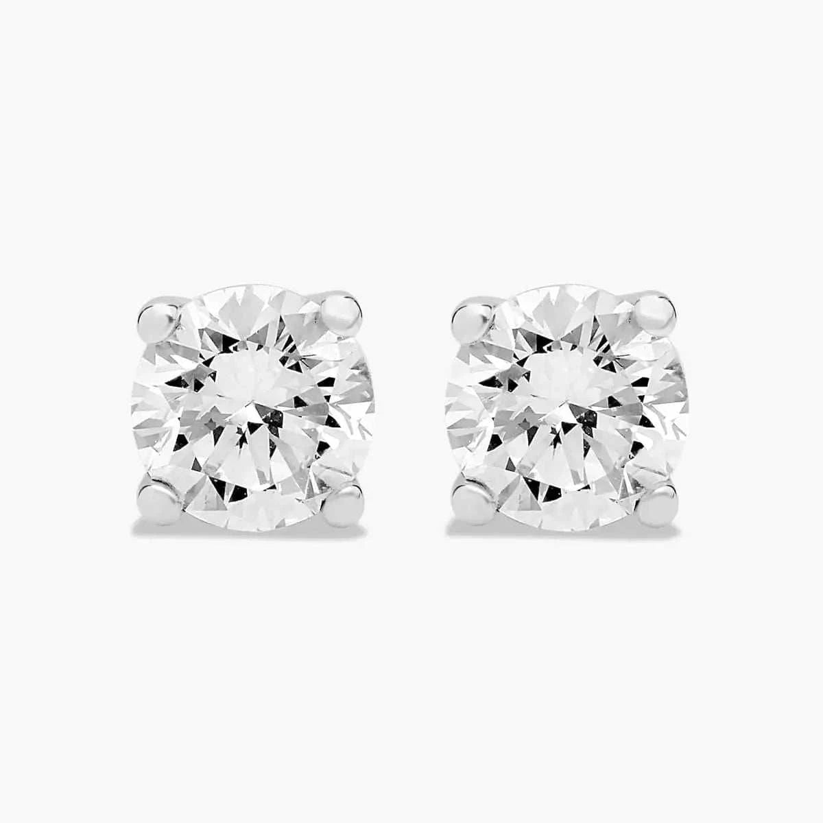 0.25 CTW Round Lab-Grown Diamond Stud Earrings in 14K Gold Over Sterling Silver (F Color, VS Clarity) - Maven Couture IncEarrings