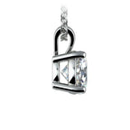 0.5/ 0.75 Ctw Prong Set round lab-grown diamond pendant in white gold with classic prong setting