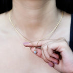 0.5 CT Cushion Cut Sky Blue Topaz Infinity Necklace with Silver Chain
