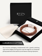 Double Brown Braided Leather Bracelet - Maven Couture IncLeather Bracelet