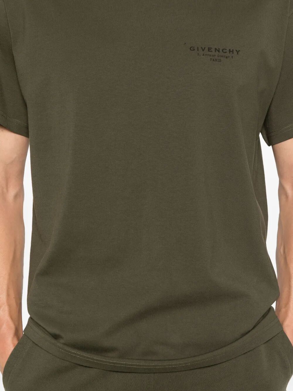 Givenchy Men Cotton T-Shirt With Givenchy Stamp Print - Maven Couture IncTops / Tee Shirts