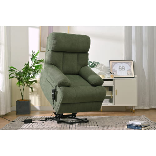 Experience luxury with the oversized power lift recliner chair