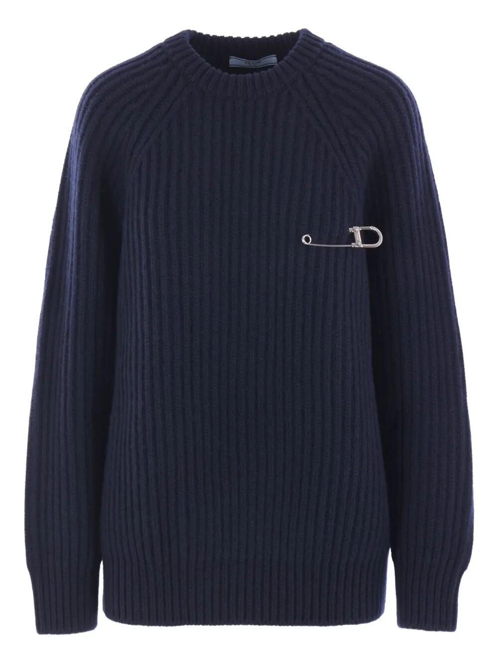 Prada Women Ribbed-Knit Safety-Pin Sweater - Maven Couture IncTops / Sweaters & Pullovers