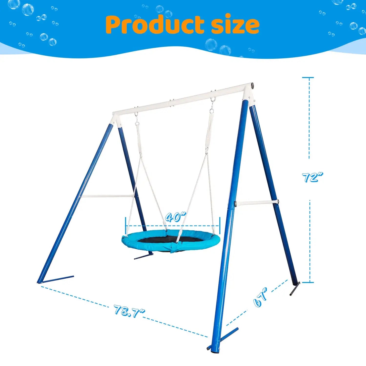 Elevate outdoor fun with our luxury playground metal swing set