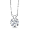 1.00 CTW Round Lab Grown Diamond Pendant Necklace in 14K Gold | AGI Certified | E-F Color, VS1-VS2 Clarity | 18 Inch Chain - Maven Couture IncPendants