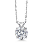 1.00 CTW Round Lab Grown Diamond Pendant Necklace in 14K Gold | AGI Certified | E-F Color, VS1-VS2 Clarity | 18 Inch Chain - Maven Couture IncPendants