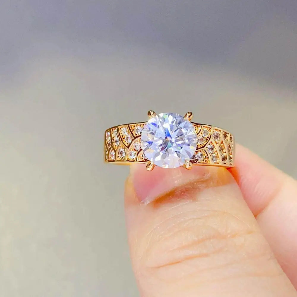 Exquisite 5 carat moissanite ring for luxury fashion and exclusive jewelry $110 1-piece elevate your collection