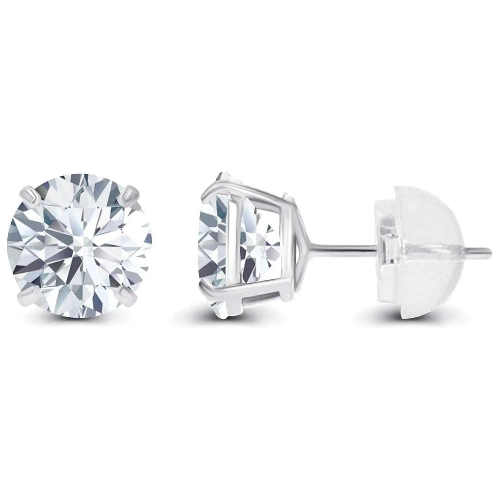 1.50 CTW AGI Certified Lab-Grown Diamond Stud Earrings in 14K White or Yellow Gold | F-G Color | VS Clarity | Ethical Luxury - Maven Couture IncEarrings