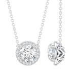 1 Carat Lab Grown Diamond Bridal Necklace with IGI Certificate