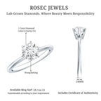 1 Carat Lab Grown Diamond Solitaire Engagement Ring with IGI Certificate