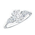 1 Carat Lab Grown Diamond Three Stone Engagement Ring with IGI Certificate