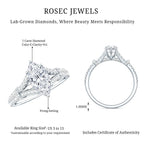 1 Carat Marquise Cut Lab Grown Diamond Split Shank Engagement Ring with IGI Certificate