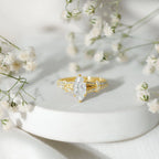 1 Carat Marquise Cut Lab Grown Diamond Split Shank Engagement Ring with IGI Certificate