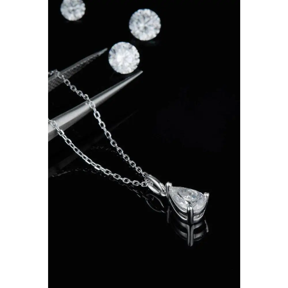 Moissanite necklace in sterling silver for luxury fashion for women $183 indulge in the elegance of moissanite jewelry,