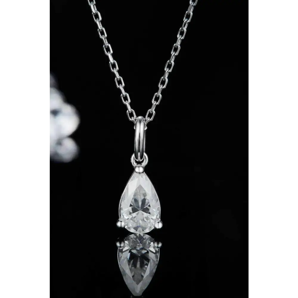 Moissanite necklace in sterling silver for luxury fashion for women $183 indulge in the elegance of moissanite jewelry,