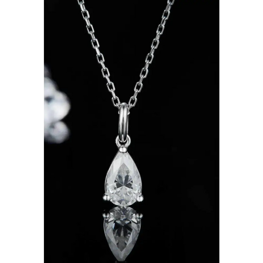 Moissanite necklace in sterling silver for luxury fashion for women $183 indulge in the elegance of moissanite jewelry,