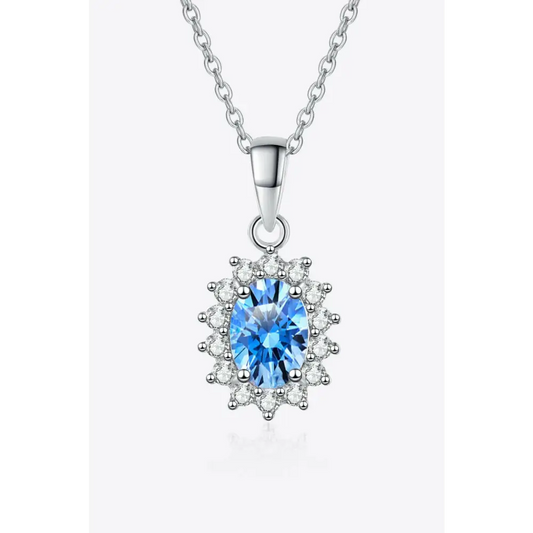 Exquisite 1 carat moissanite necklace in luxury fashion for woman $240 a beautifully crafted matching box that elevates