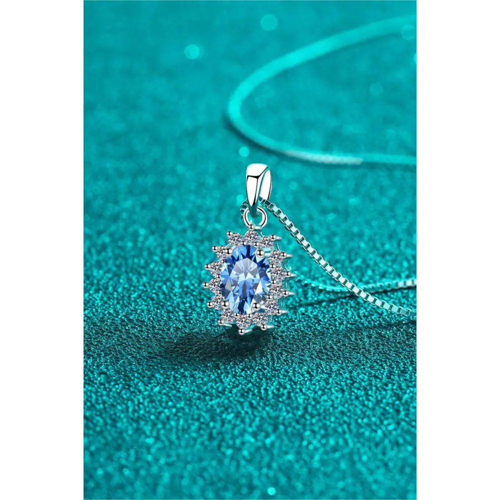 Exquisite 1 carat moissanite necklace in luxury fashion for woman $240 a beautifully crafted matching box that elevates