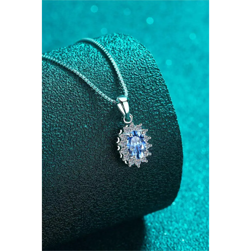 Exquisite 1 carat moissanite necklace in luxury fashion for woman $240 a beautifully crafted matching box that elevates