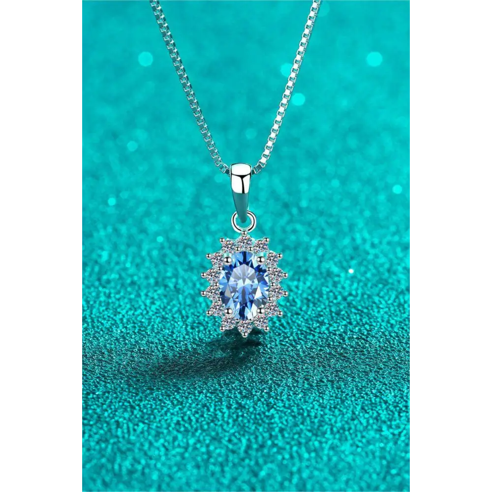 Exquisite 1 carat moissanite necklace in luxury fashion for woman $240 a beautifully crafted matching box that elevates