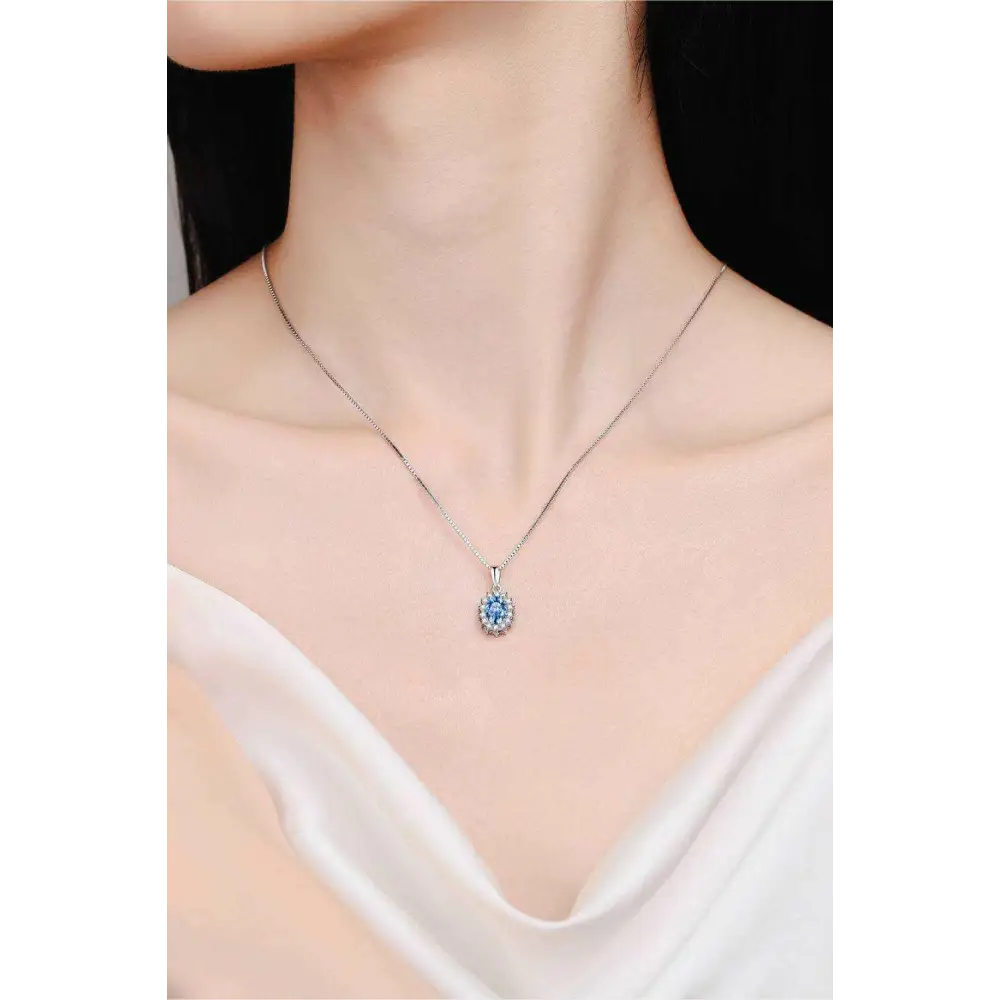 Exquisite 1 carat moissanite necklace in luxury fashion for woman $240 a beautifully crafted matching box that elevates