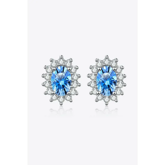 Timeless elegance in 1 carat moissanite sterling silver stud earrings $149 1-pair a beautifully crafted matching box,