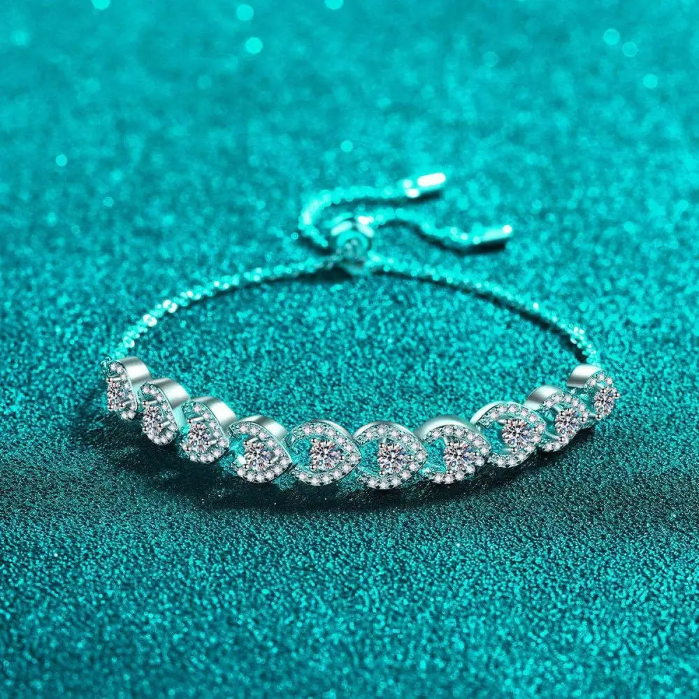 Elegant 1 carat moissanite bracelet for luxury fashion for women $70 bracelets • 1-piece • please note