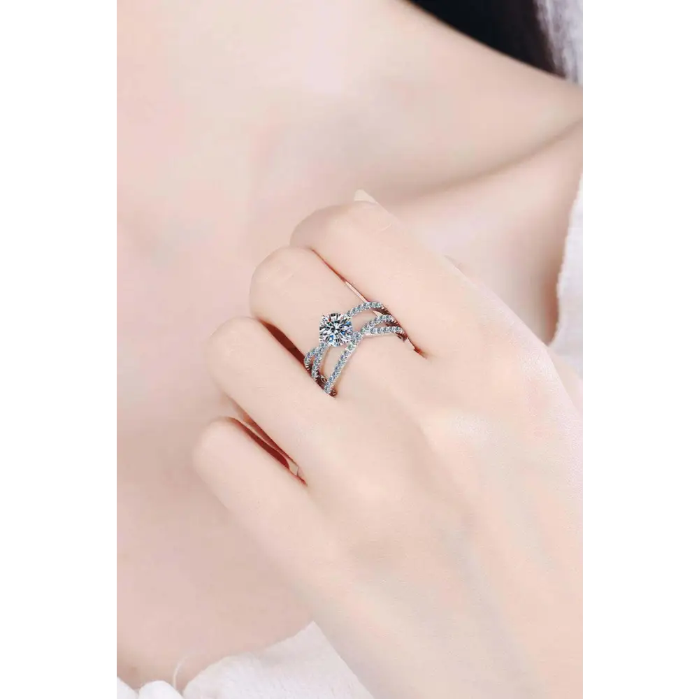 Crisscross moissanite ring in 925 sterling silver for luxury fashion $72 this gorgeous crisscross ring, a stunning