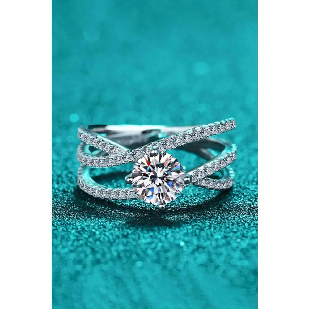 Crisscross moissanite ring in 925 sterling silver for luxury fashion $72 this gorgeous crisscross ring, a stunning