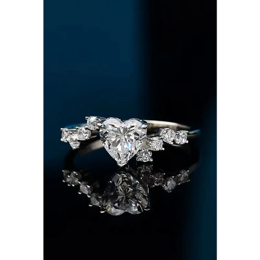 Exquisite 1 carat moissanite heart ring in luxury fashion for women $59.99 indulge in the exquisite allure