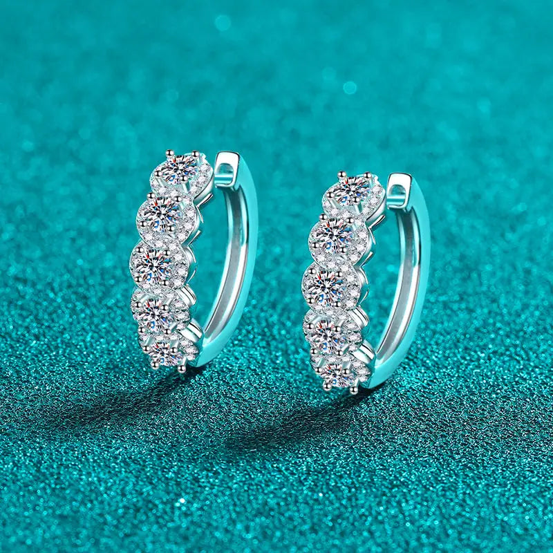 Elegant 1 carat moissanite earrings for luxury fashion for women $46.99 1-pair each exquisite moissanite jewelry piece