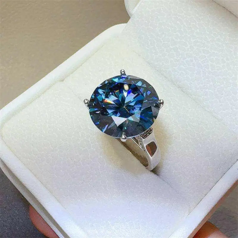 Exquisite moissanite ring in 10 carat sterling silver for luxury fashion $668 1-piece this exquisite moissanite