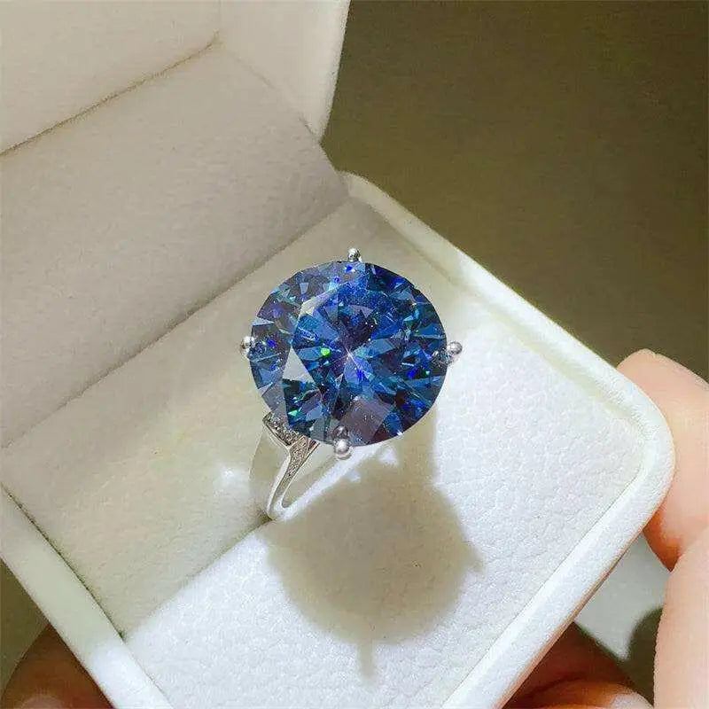 Exquisite moissanite ring in 10 carat sterling silver for luxury fashion $668 1-piece this exquisite moissanite