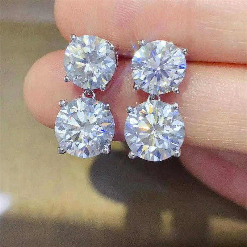 Timeless elegance moissanite earrings for luxury fashion enthusiasts $345 1-pair, expertly crafted to enhance your chic