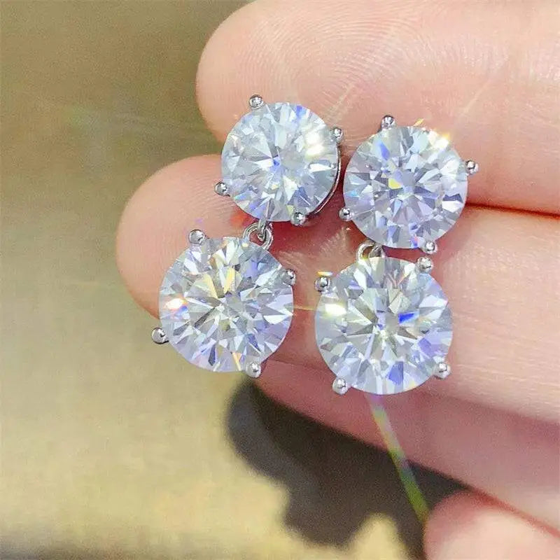 Timeless elegance moissanite earrings for luxury fashion enthusiasts $345 1-pair, expertly crafted to enhance your chic