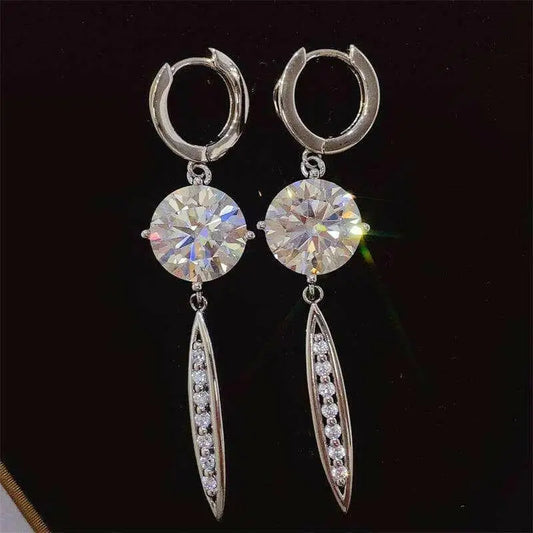 Exquisite 10 carat moissanite earrings for luxury fashion for women $354 1-pair indulge in the allure of moissanite