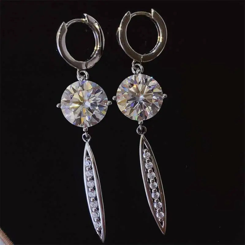 Exquisite 10 carat moissanite earrings for luxury fashion for women $354 1-pair indulge in the allure of moissanite