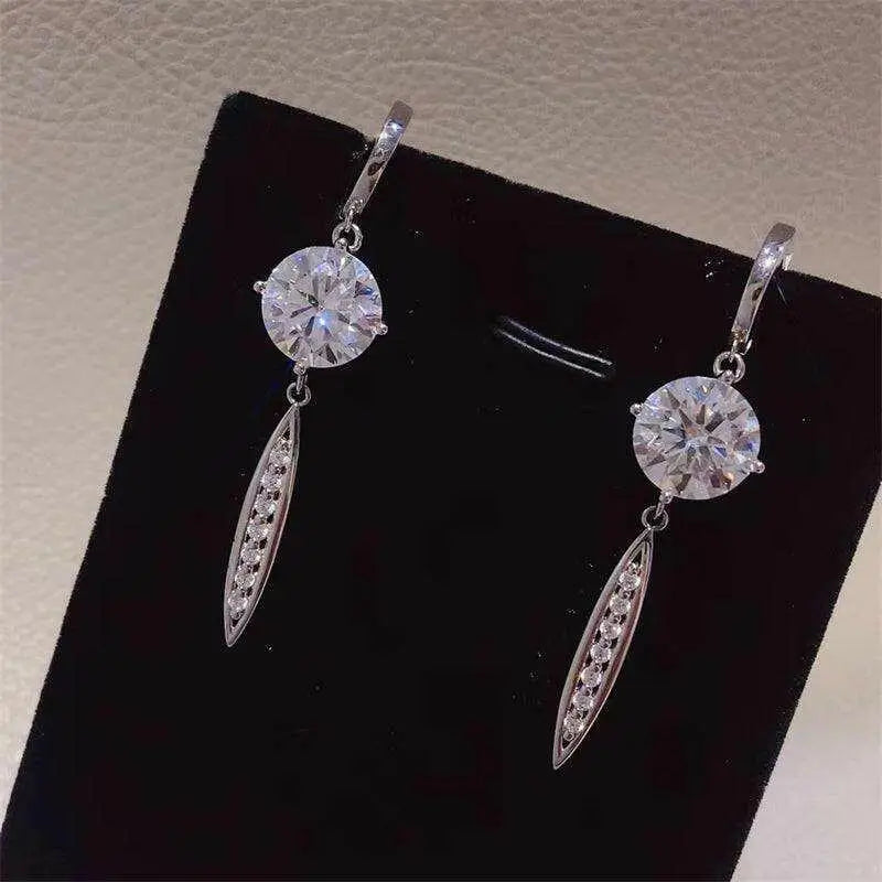 Exquisite 10 carat moissanite earrings for luxury fashion for women $354 1-pair indulge in the allure of moissanite