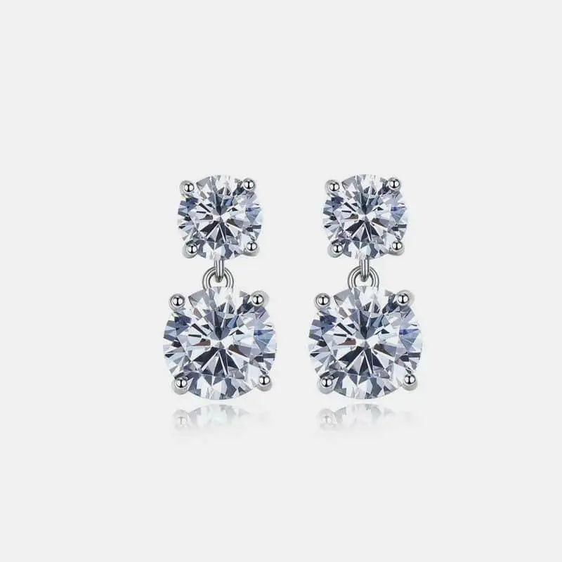 Timeless elegance moissanite earrings for luxury fashion enthusiasts $345 1-pair, expertly crafted to enhance your chic