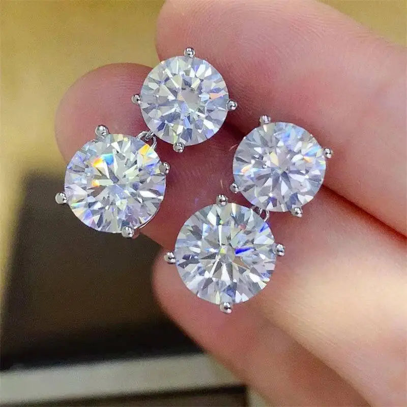 Timeless elegance moissanite earrings for luxury fashion enthusiasts $345 1-pair, expertly crafted to enhance your chic