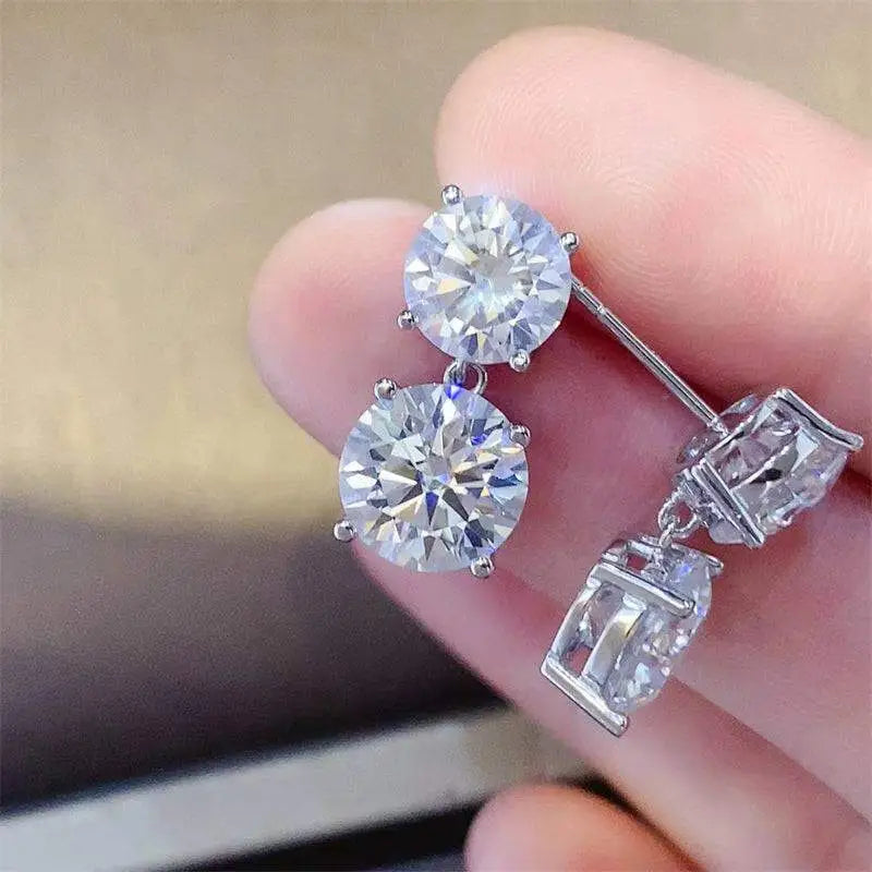 Timeless elegance moissanite earrings for luxury fashion enthusiasts $345 1-pair, expertly crafted to enhance your chic