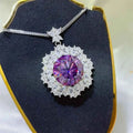 10 Carat Moissanite 925 Sterling Silver Necklace