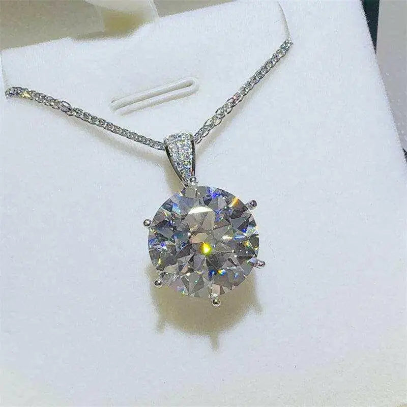 Elegant 10 carat moissanite pendant necklace in luxury fashion for women $350 1-piece each exquisite creation featuring