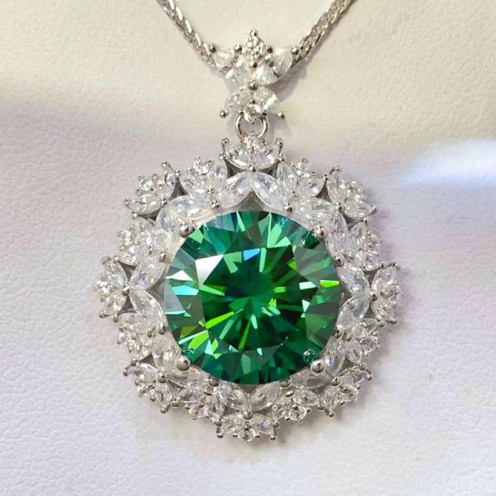 Radiant 10 carat moissanite pendant in platinum-plated silver for luxury fashion $320 1-piece our exquisite moissanite