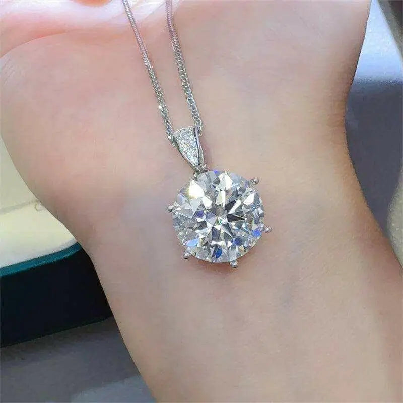 Elegant 10 carat moissanite pendant necklace in luxury fashion for women $350 1-piece each exquisite creation featuring