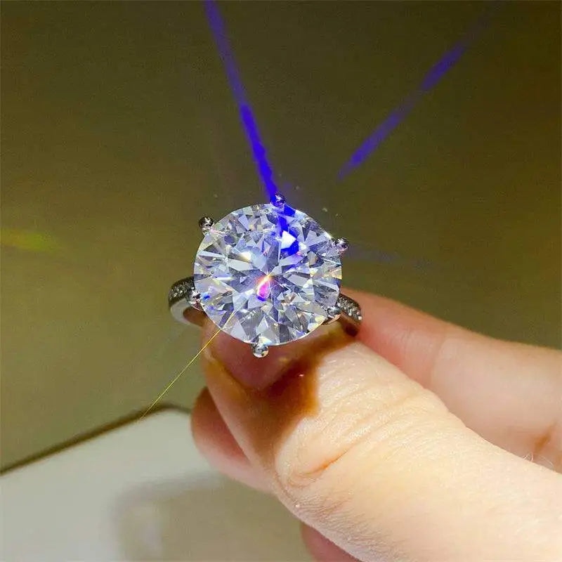 Radiant 10 carat moissanite ring for luxury fashion enthusiasts $315 1-piece, exquisitely crafted to elevate