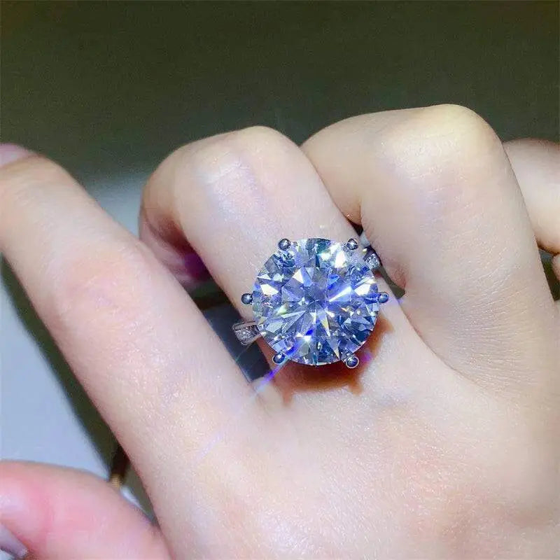 Radiant 10 carat moissanite ring for luxury fashion enthusiasts $315 1-piece, exquisitely crafted to elevate