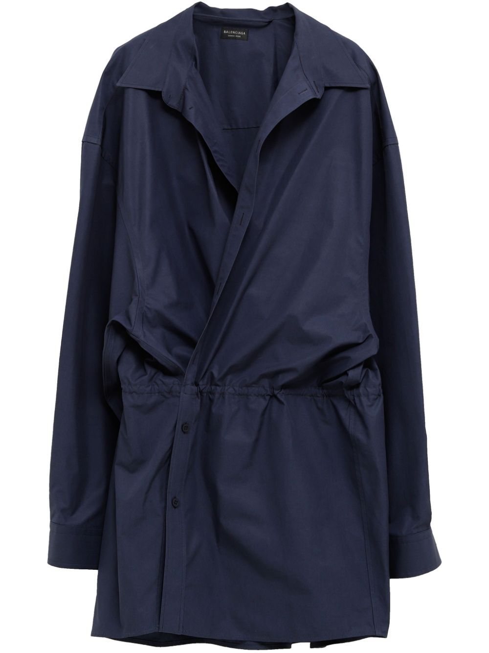 Balenciaga Women Elasticated Waistband Cotton Shirt Mini Dress - Maven Couture IncDresses / Cocktail Dresses
